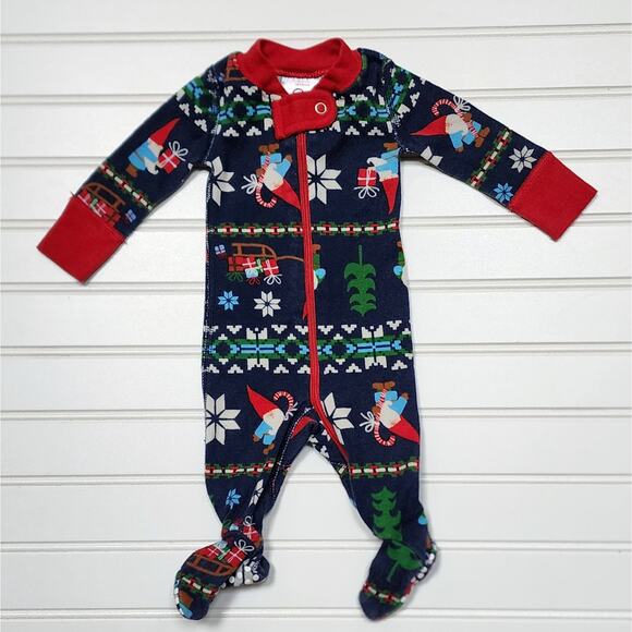 Hanna Andersson Holiday Gnome Sweet Gnome Sleeper/Pajamas - Picture 1 of 4